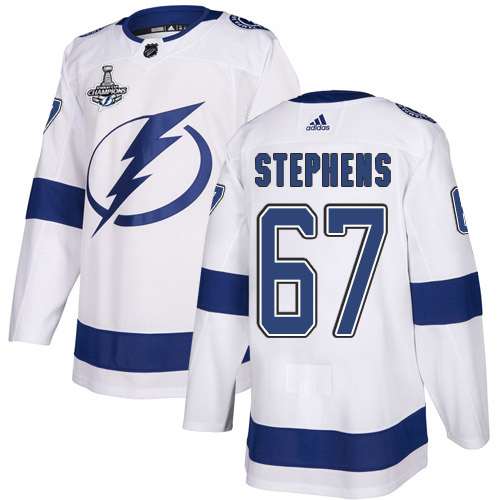 Adidas Tampa Bay Lightning #67 Mitchell Stephens White Road Authentic Youth 2020 Stanley Cup Champions Stitched NHL Jersey->youth nhl jersey->Youth Jersey